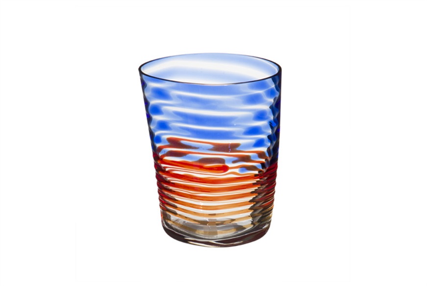 Water glass Bora Murano glass 2010 collection Carlo Moretti