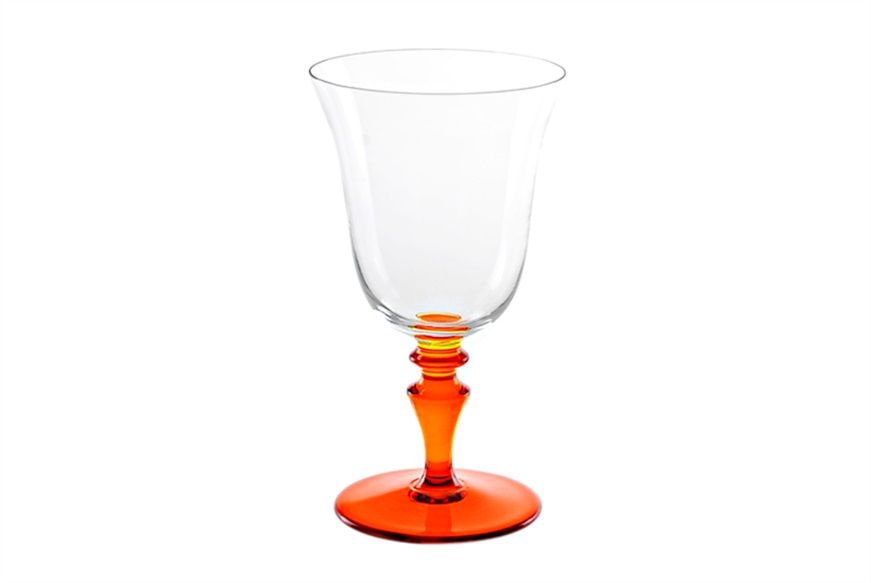 Bicchiere vino 8/77 vetro di Murano arancio Nasonmoretti
