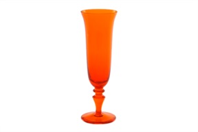 Flute 8/77 Murano glass orange Nasonmoretti
