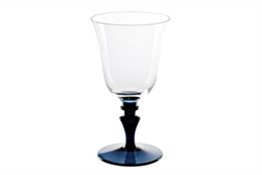 Bicchiere vino 8/77 vetro di Murano blu avio Nasonmoretti