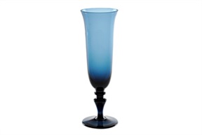 Flute 8/77 Murano glass blue Nasonmoretti