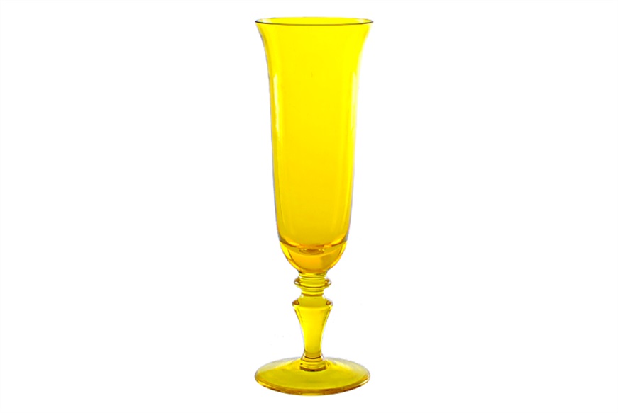 Flute 8/77 Murano glass yellow Nasonmoretti