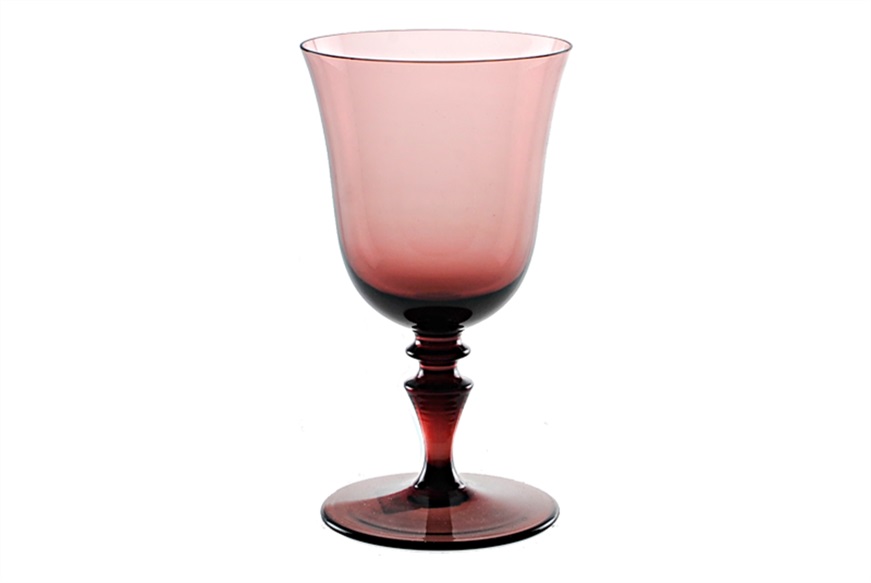 Bicchiere acqua 8/77 vetro di Murano violetto Nasonmoretti