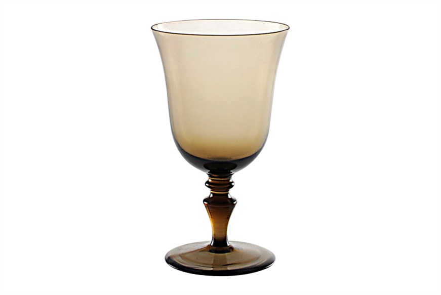 Bicchiere acqua 8/77 vetro di Murano marrone Nasonmoretti