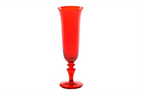 Flute 8/77 Murano glass red Nasonmoretti
