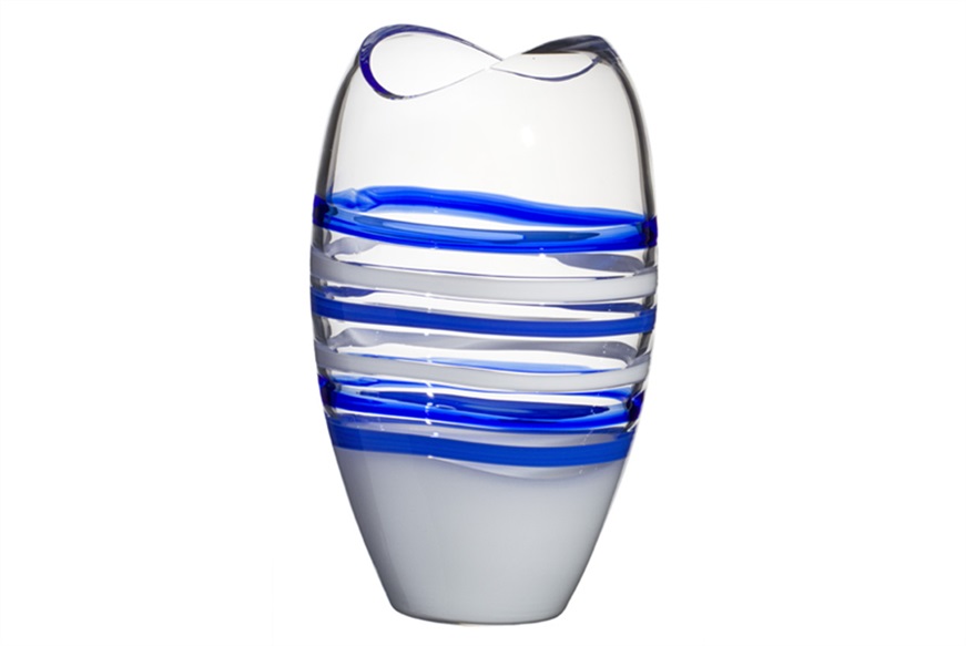 Vaso Ellisse St. Tropez vetro di Murano Carlo Moretti