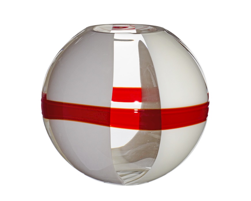 ATMOSPHERA Vaso Sfera In Vetro Trasparente - Diametro 25 Cm, Altezza 20 Cm - Per Decorazione D'Interni