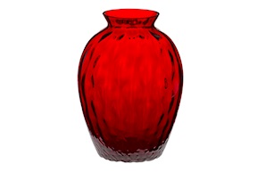 Vase Polaris Murano glass moretti red Carlo Moretti