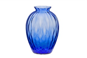 Vase Polaris Murano glass blue Carlo Moretti
