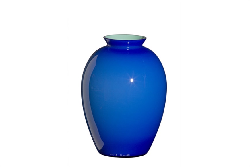 Vase Lopas Laguna Blu Murano glass Carlo Moretti