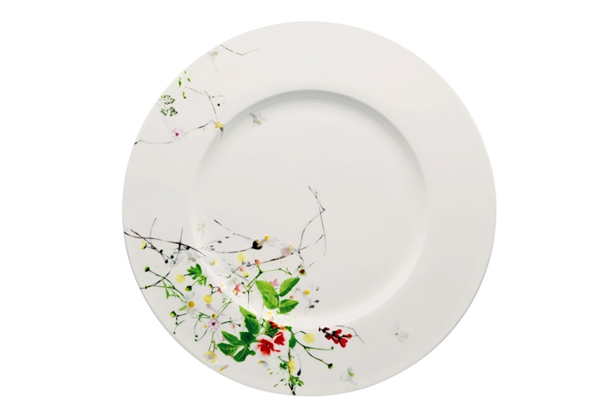 Piatto segnaposto Brillance Fleurs Sauvage porcellana con falda Rosenthal