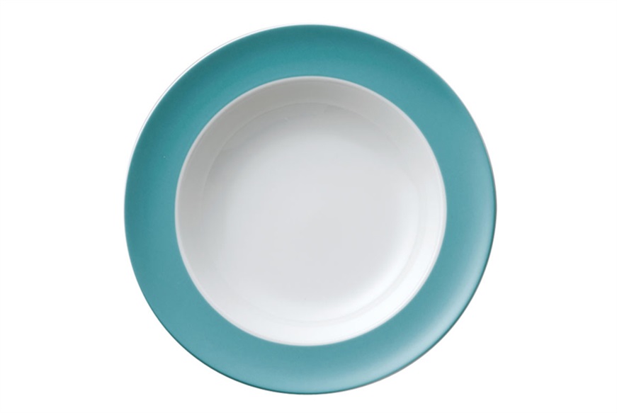 Soup plate Sunny Day Turquoise porcelain Thomas