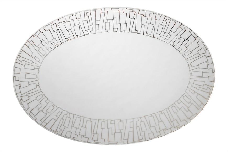 Platter Tac Gropius Skin Platin porcelain Rosenthal