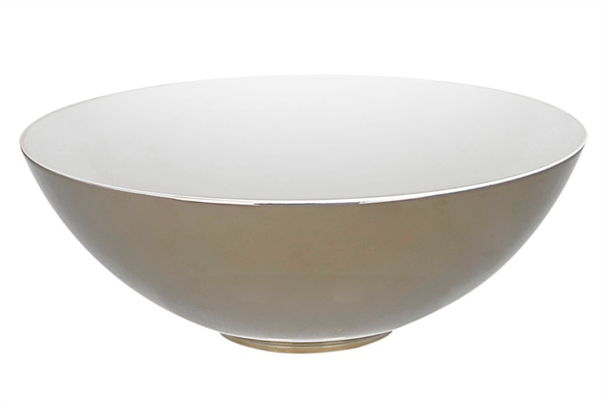Salad bowl Tac Gropius Skin Platin porcelain Rosenthal