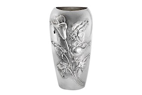 Vaso argento ovale con decoro calle Selezione Zanolli