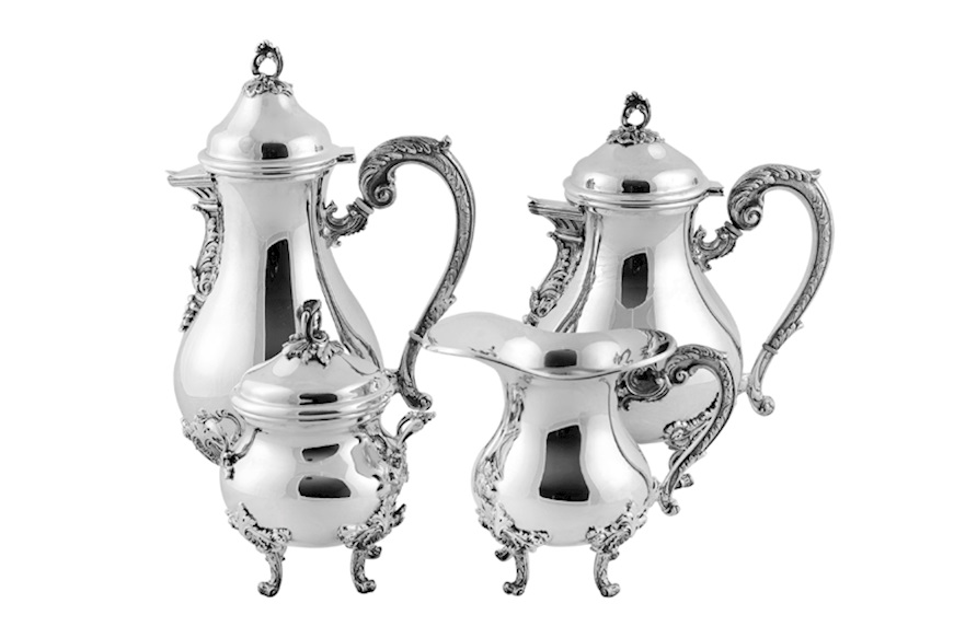 Coffee set silver 4 pieces Selezione Zanolli