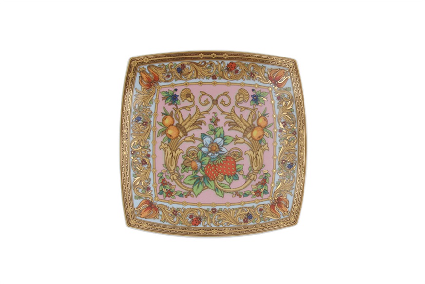 Square bowl Le Jardin porcelain Versace