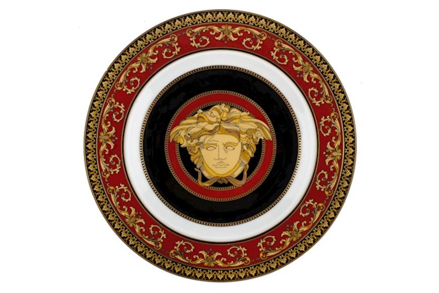 Piatto piano dessert Medusa porcellana Versace