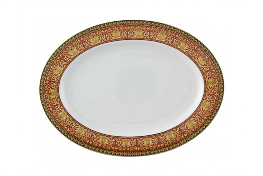 Oval plate Medusa porcelain Versace