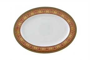 Oval plate Medusa porcelain Versace