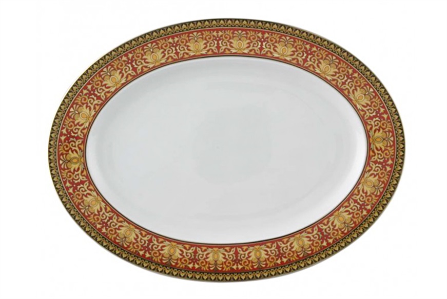 Oval plate Medusa porcelain Versace