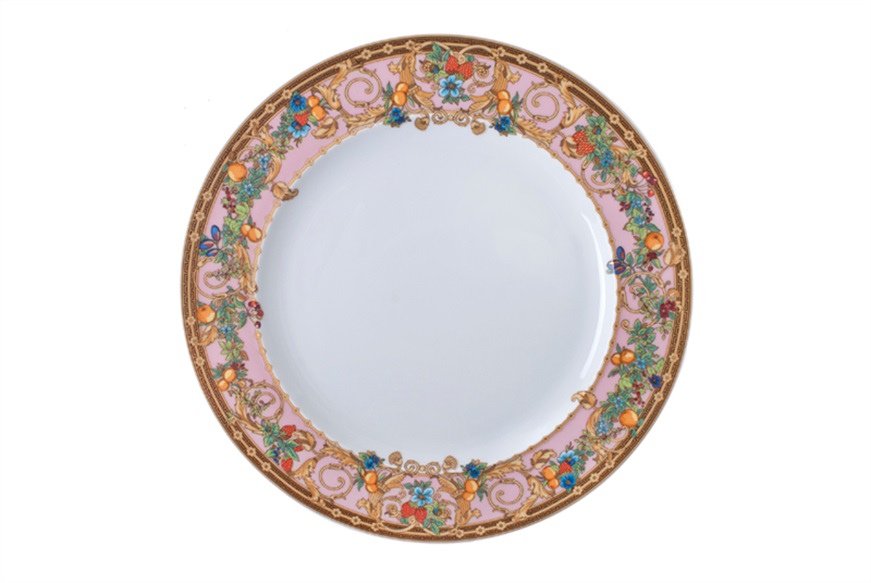 Dessert plate Le Jardin porcelain Versace