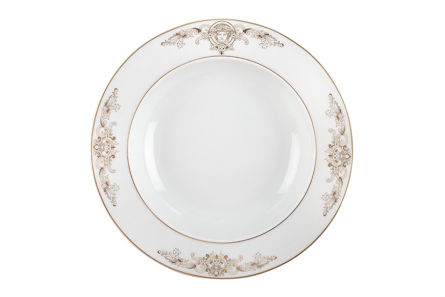 Soup plate Medusa Gala porcelain Versace