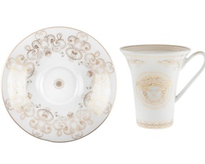 Set tazze espresso Medusa Gala porcellana con piattini 12 pezzi Versace