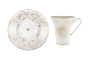 Set tazze espresso Medusa Gala porcellana con piattini 6 pezzi Versace