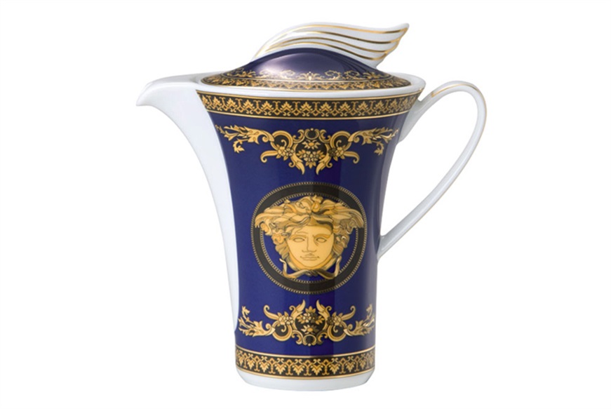 Caffettiera Medusa Blue porcellana Versace