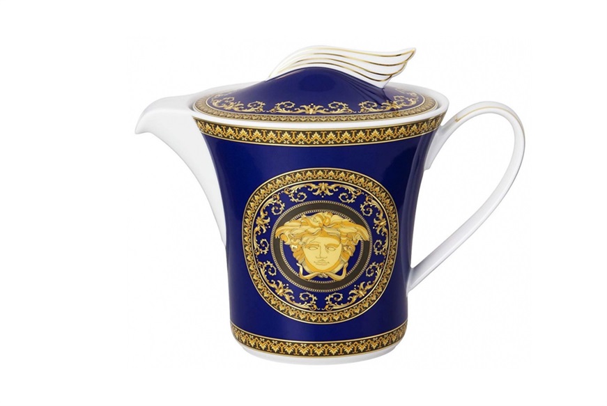 Teapot Medusa Blue porcelain Versace