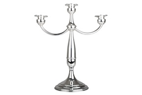 Candelabro argento a tre fiamme in stile Inglese Selezione Zanolli