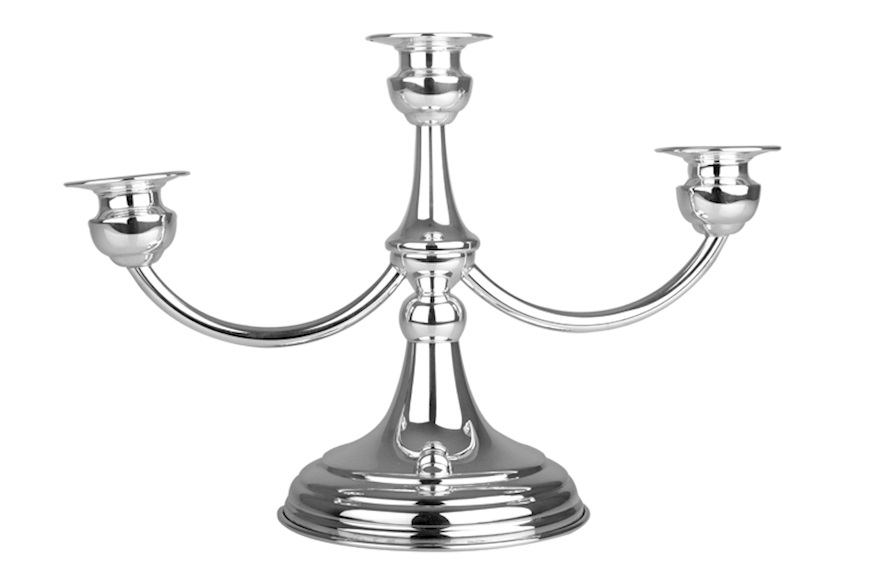 Candlestick silver with three flames in English style Selezione Zanolli