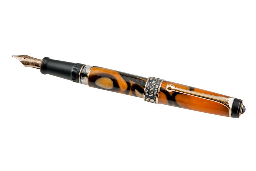 Fountain pen Afrika black and amber Aurora