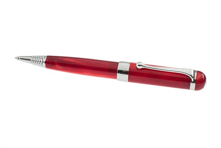 Ballpoint pen Alpha chrome and iridescent red Aurora