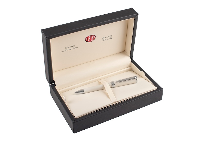 Penna a sfera Tu Resin bianca Aurora