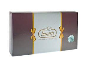 Confetti cuore cioccolato Azzurro in confezione da 1 kg Buratti