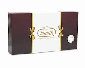 Confetti cuore cioccolato Bianco in confezione da 1 kg Buratti