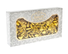 Confetti cuore cioccolato Oro in confezione da 1 kg Buratti