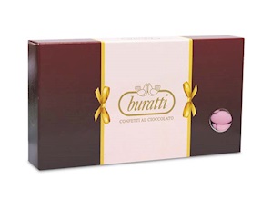 Confetti cuore cioccolato Rosa in confezione da 1 kg Buratti