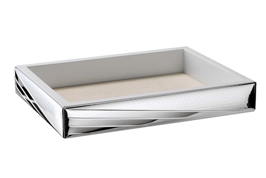 Svuotatasche rettangolare con decorazione a bande oblique Selezione Zanolli