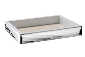 Svuotatasche rettangolare con decorazione a bande oblique Selezione Zanolli