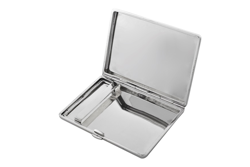 Cigarette box silver with flower engraving Selezione Zanolli