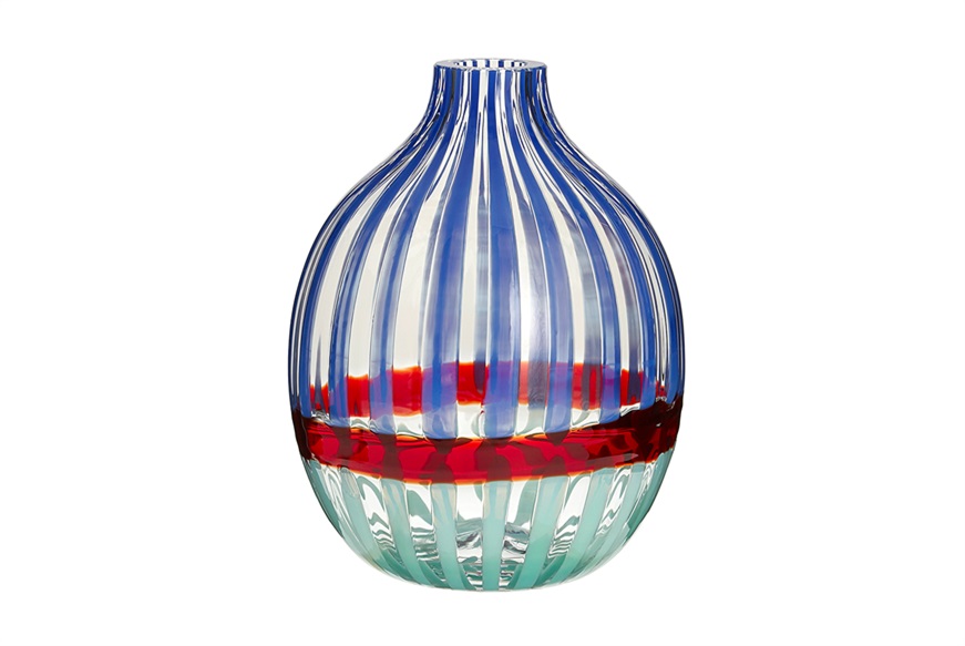 Vase Singleflower Murano glass Carlo Moretti