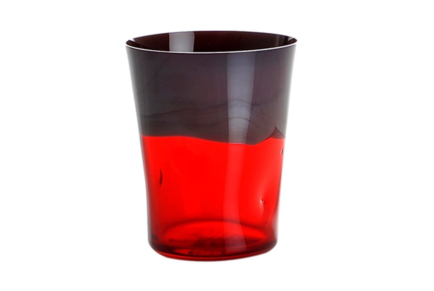Wine glass Dandy Murano glass red bilberry Nasonmoretti