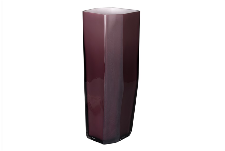 Vase Torre Murano glass amethyst Carlo Moretti