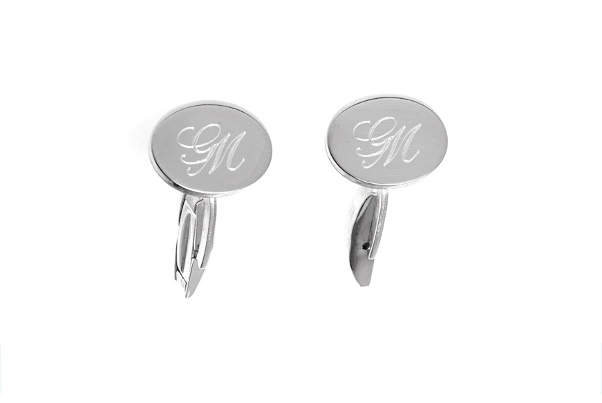 Oval Cufflinks silver Selezione Zanolli