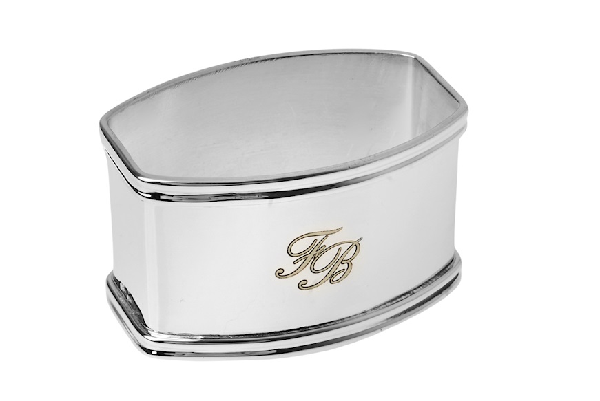 Napkin Ring Barilotto silver in English style Selezione Zanolli