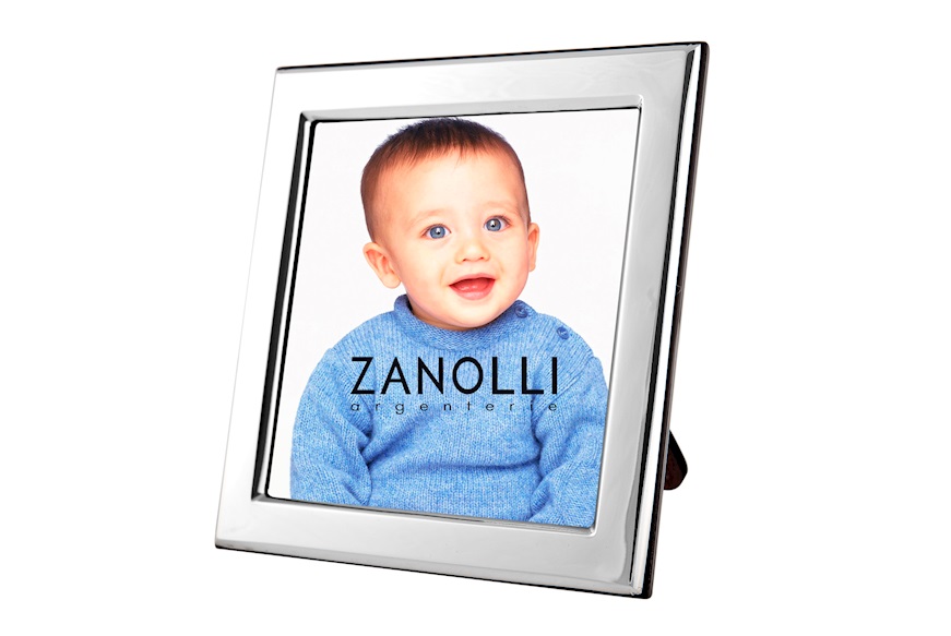 Picture frame silver with flat band and rounded angles Selezione Zanolli