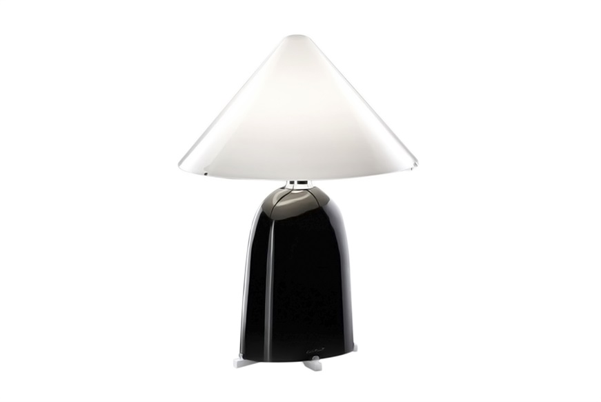 Lampada Ovale vetro di Murano nero Carlo Moretti